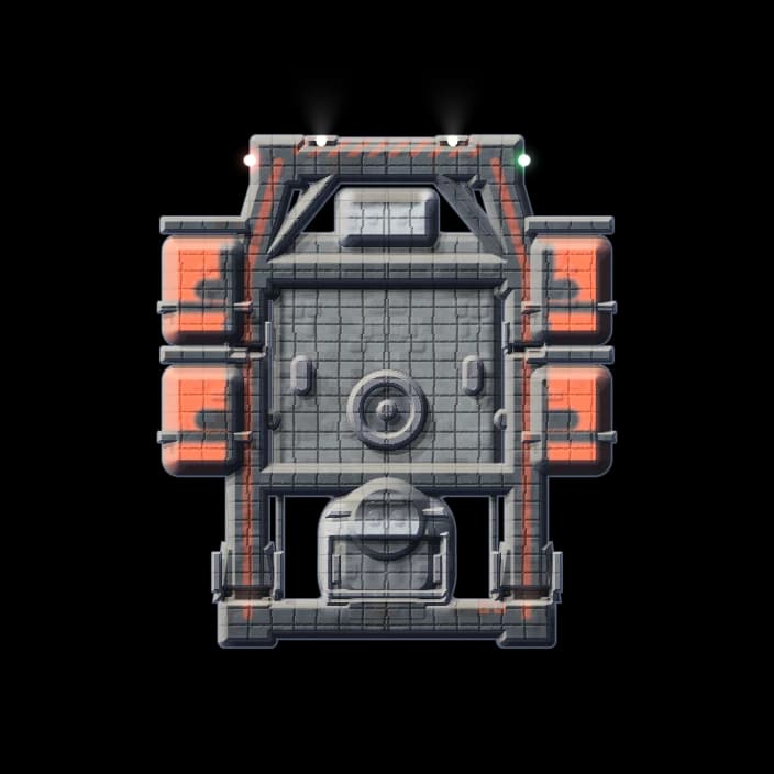 The Dray in its berth, fitted out. Hauler. Cargo stations, slow.